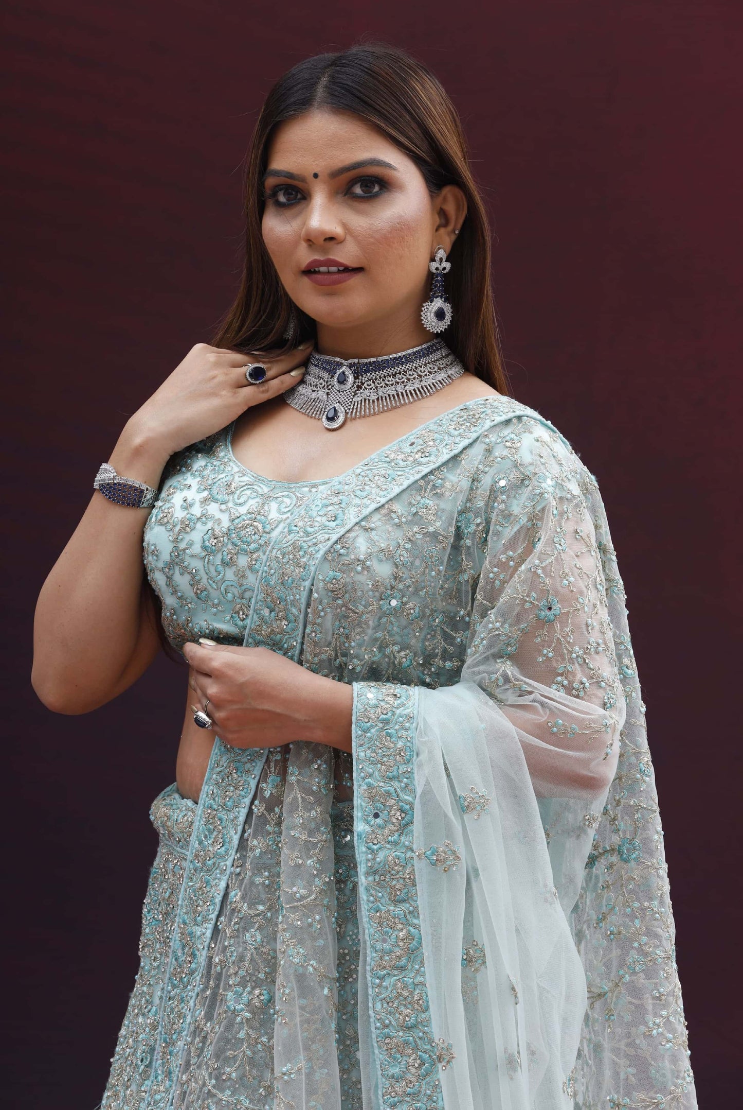 BRIDAL GHAGRA ODHNI