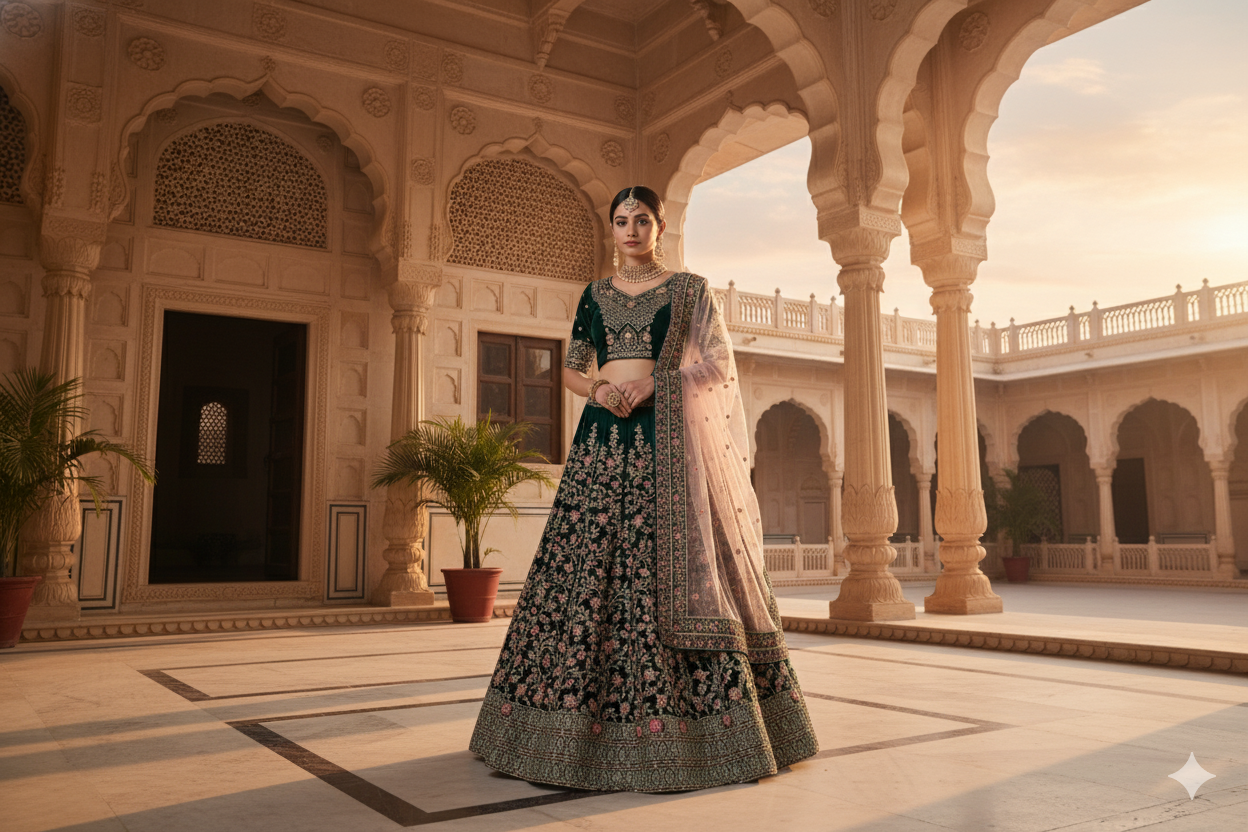 BRIDAL GHAGRA ODHNI