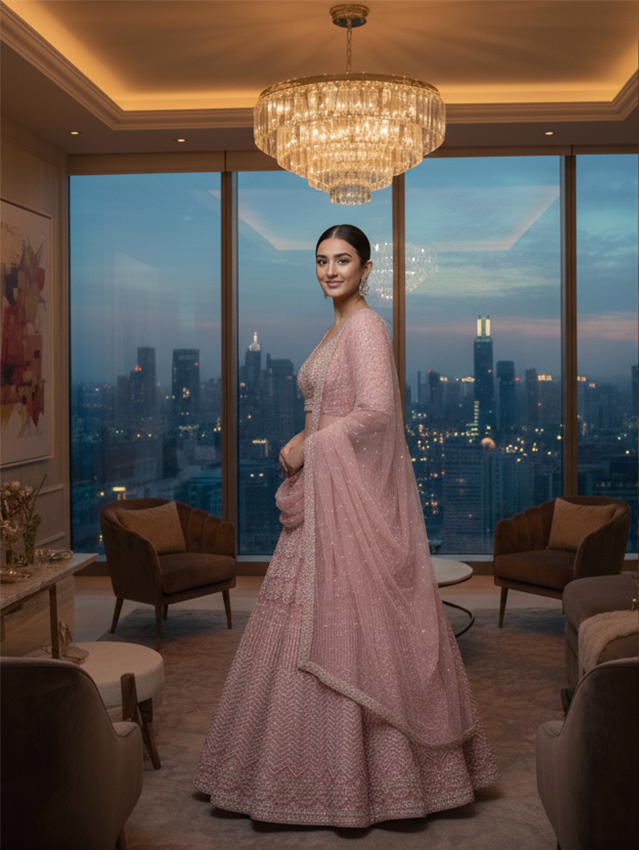 BRIDAL GHAGRA ODHNI