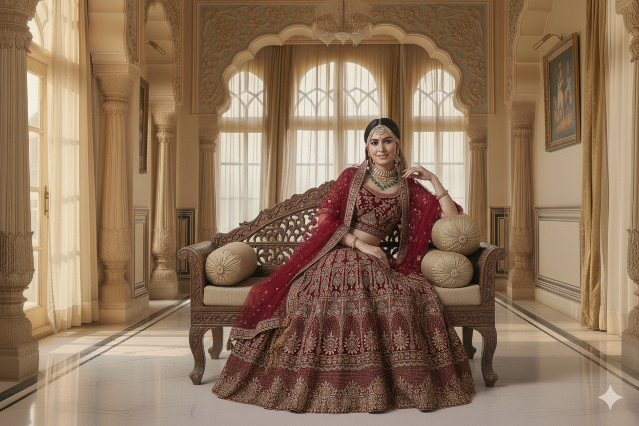 BRIDAL GHAGRA ODHNI