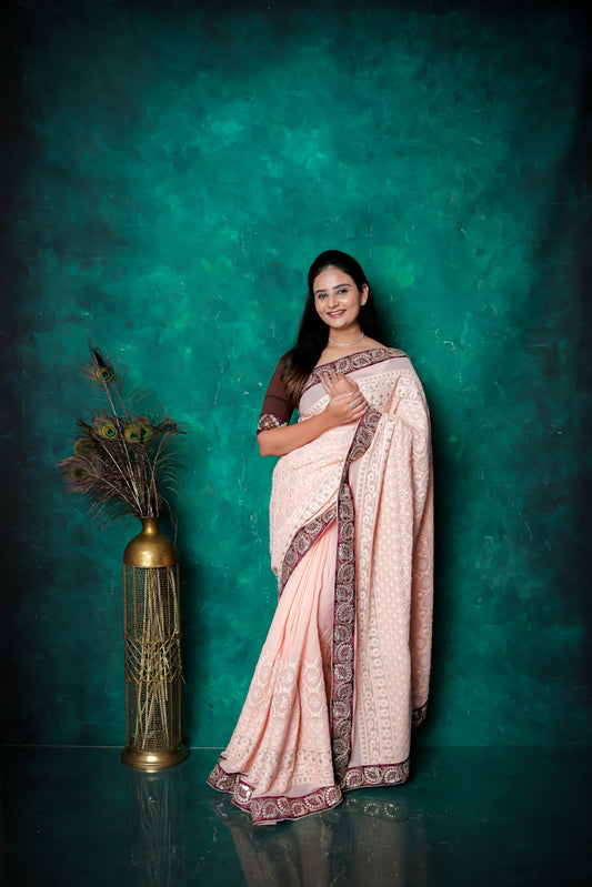 Pure Georgette Saree