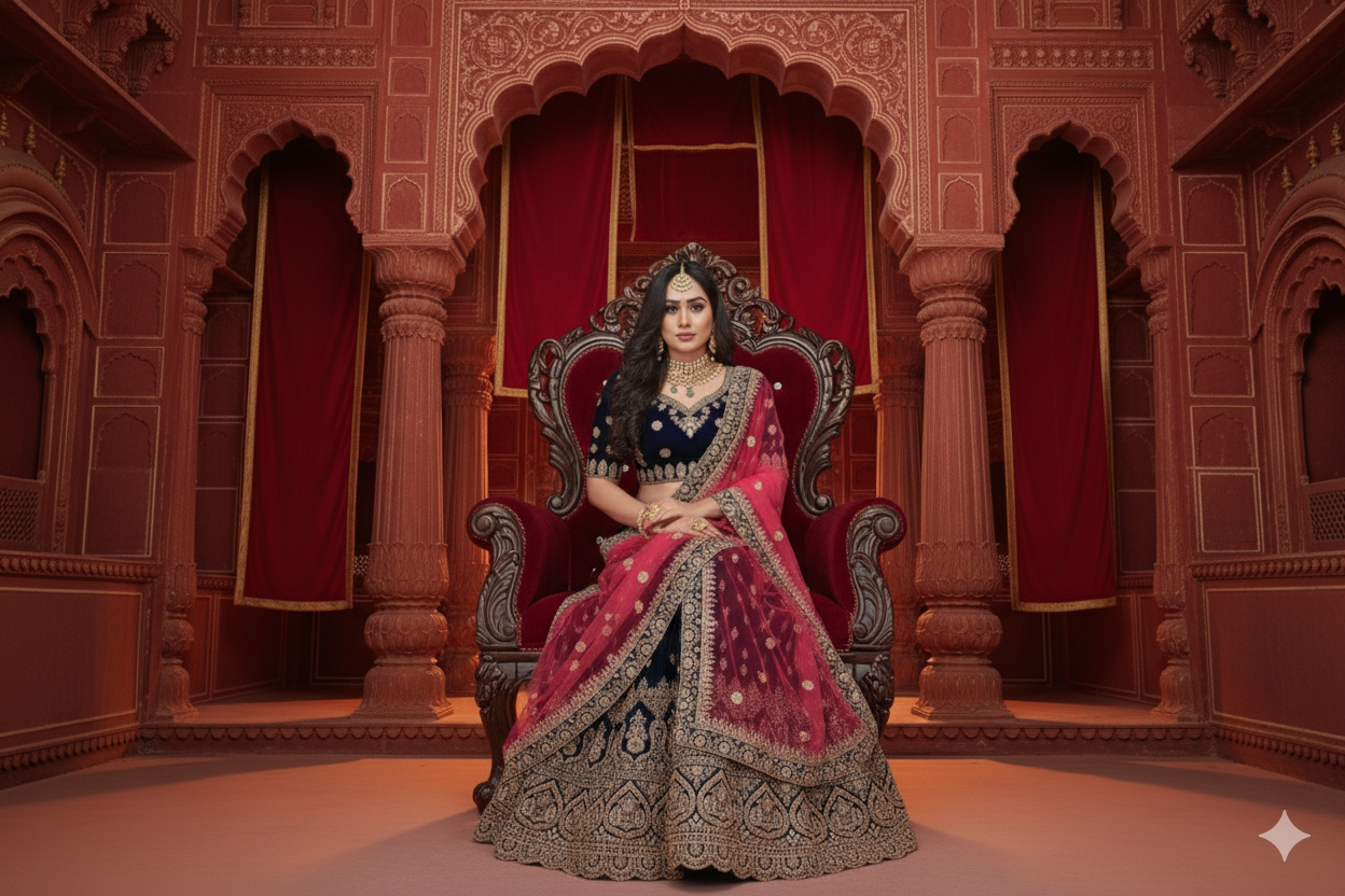 BRIDAL GHAGRA ODHNI