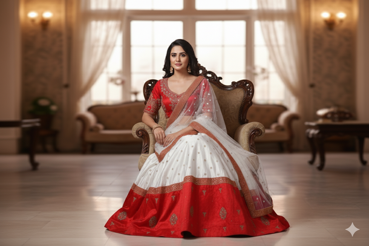 BRIDAL GHAGRA ODHNI