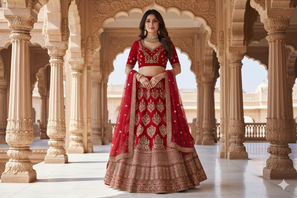 BRIDAL GHAGRA ODHNI