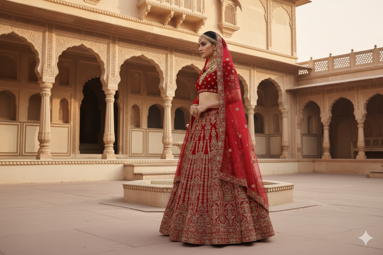 BRIDAL GHAGRA ODHNI