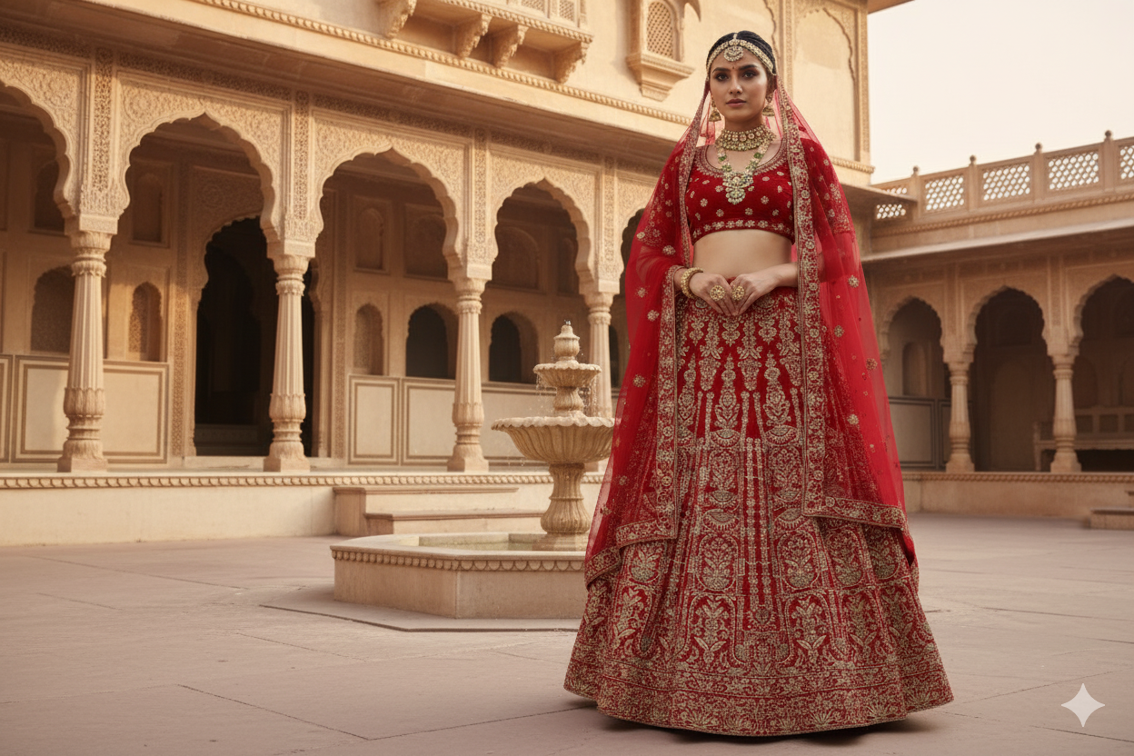 BRIDAL GHAGRA ODHNI
