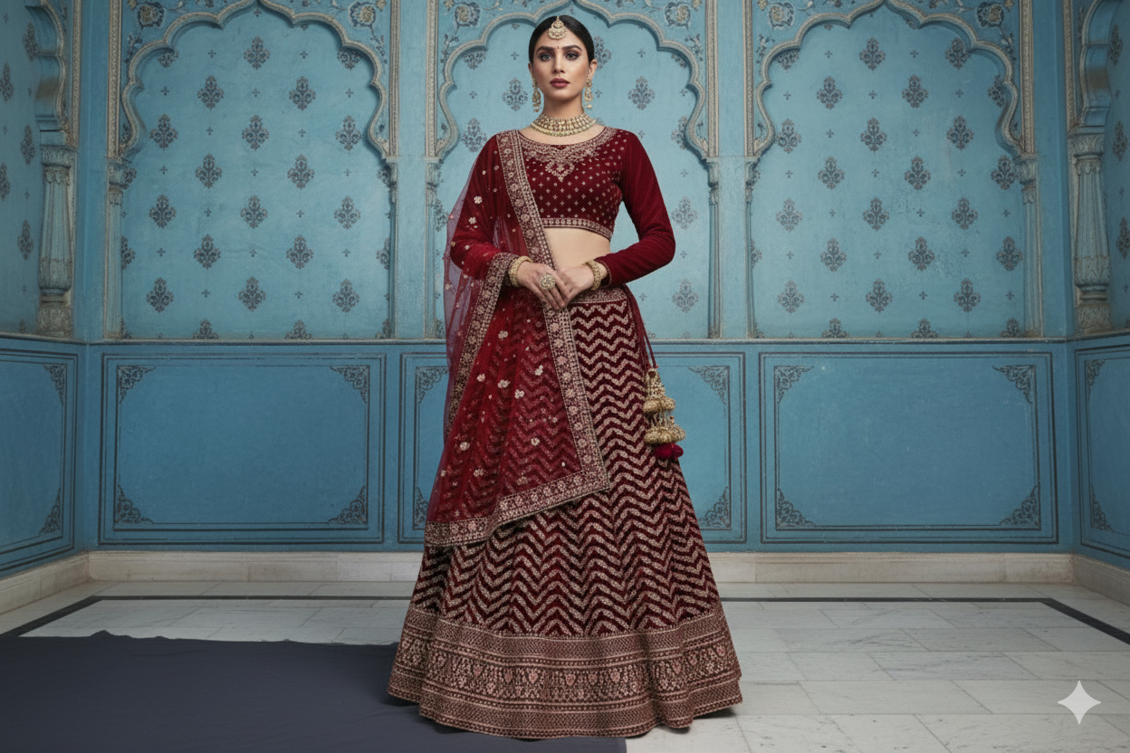 BRIDAL GHAGRA ODHNI