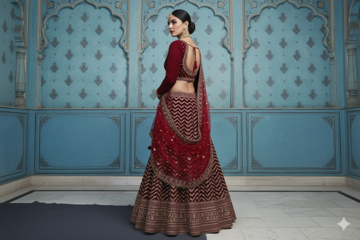 BRIDAL GHAGRA ODHNI