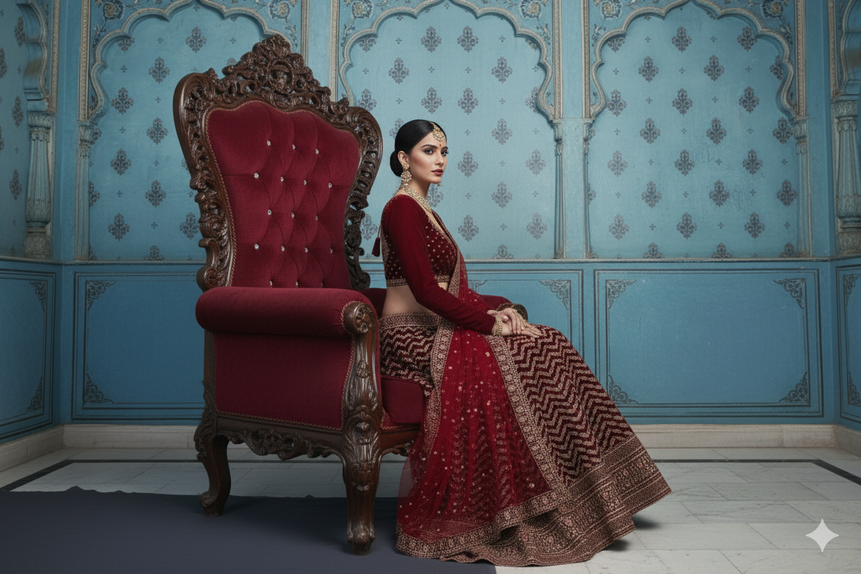 BRIDAL GHAGRA ODHNI