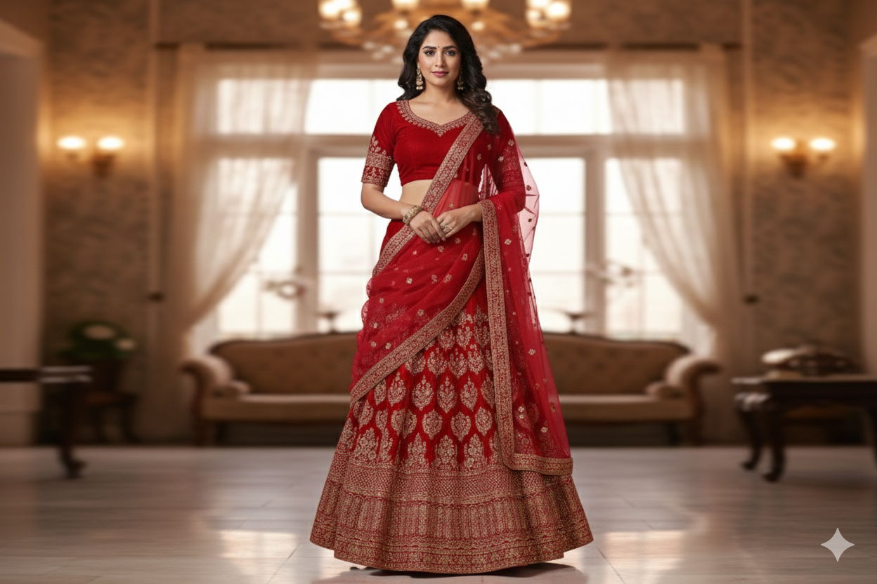 BRIDAL GHAGRA ODHNI