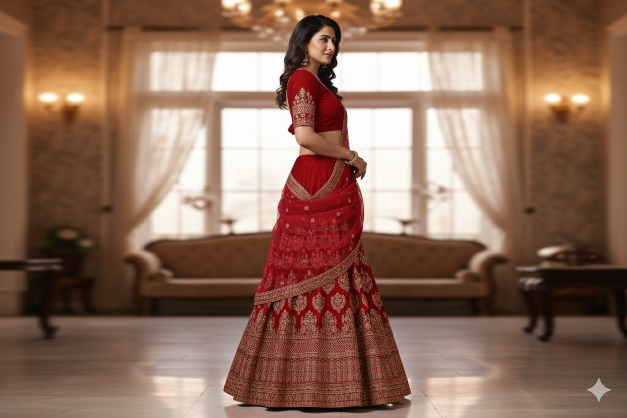 BRIDAL GHAGRA ODHNI