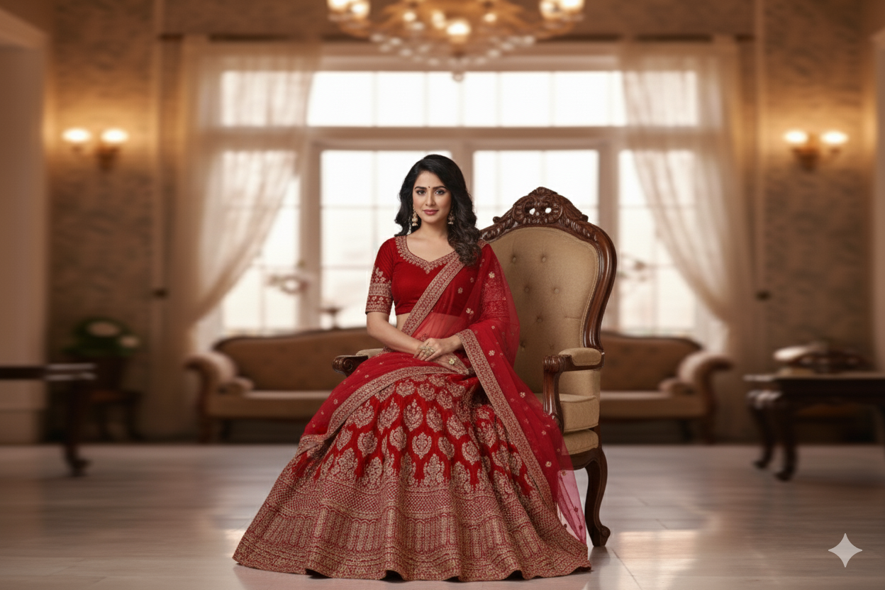 BRIDAL GHAGRA ODHNI