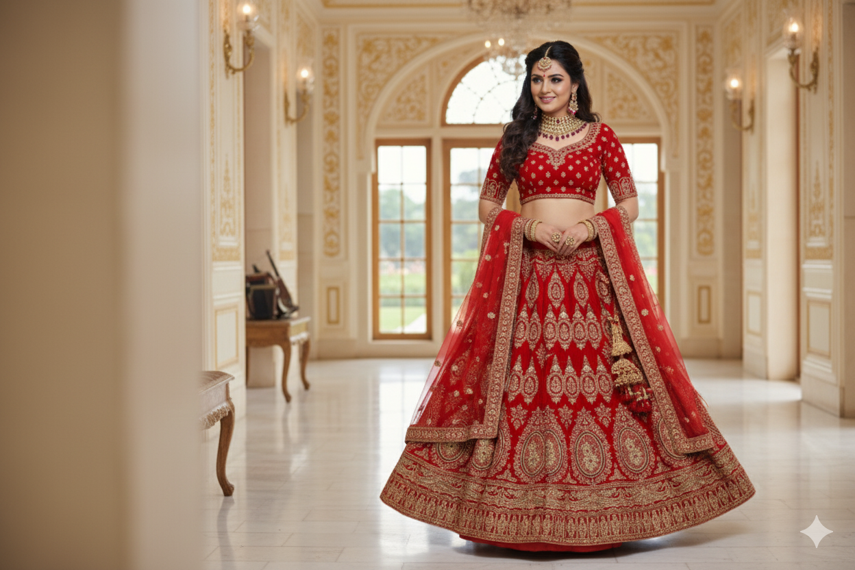 BRIDAL GHAGRA ODHNI