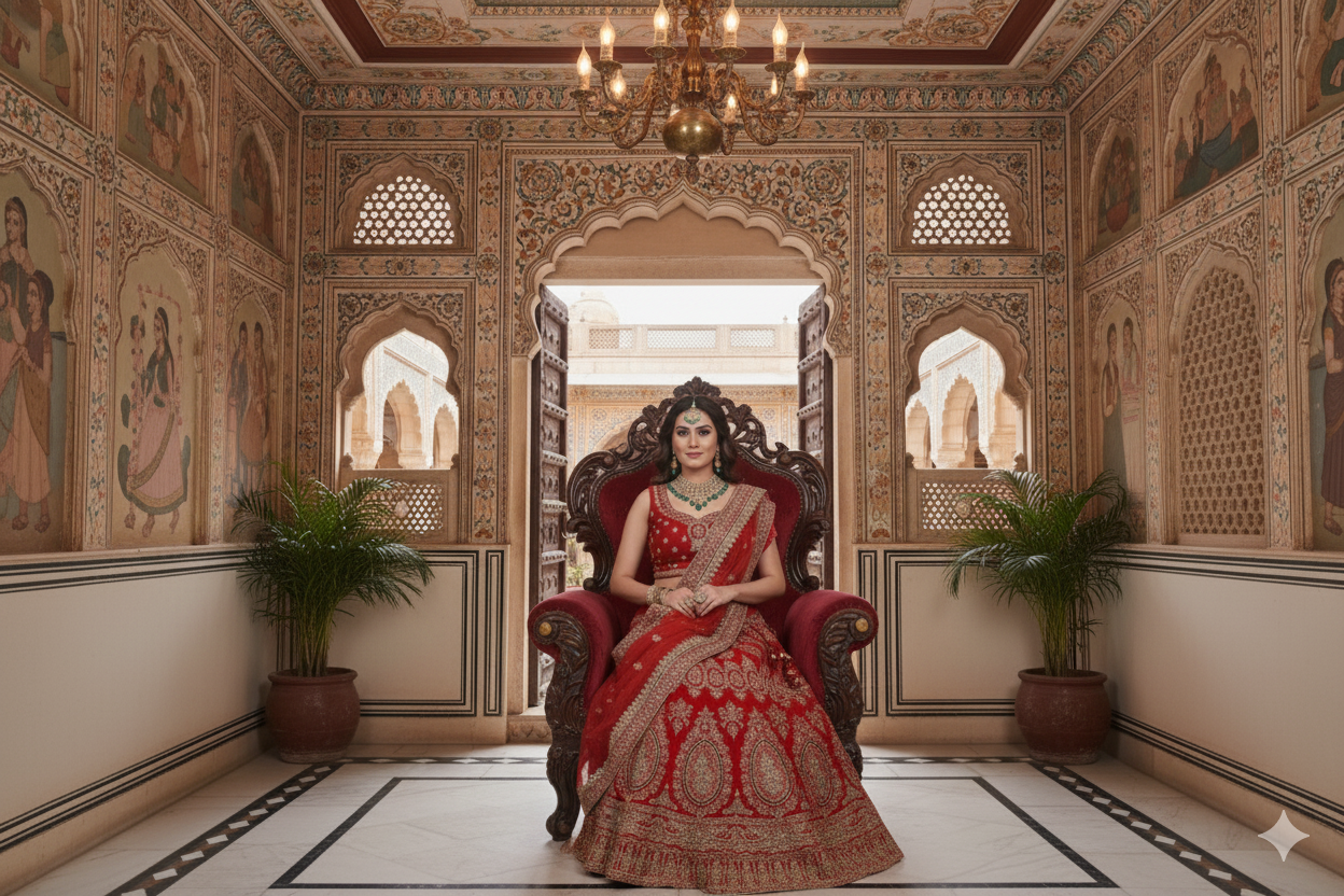 BRIDAL GHAGRA ODHNI