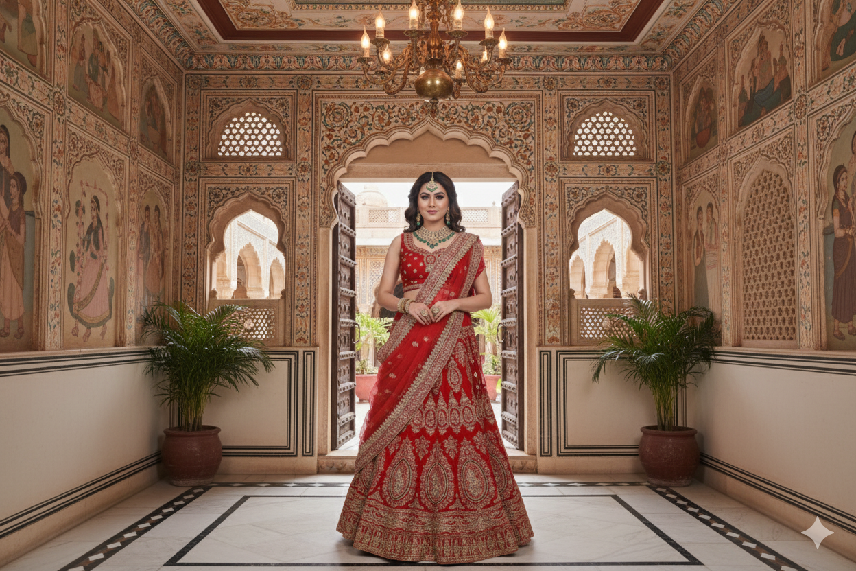 BRIDAL GHAGRA ODHNI