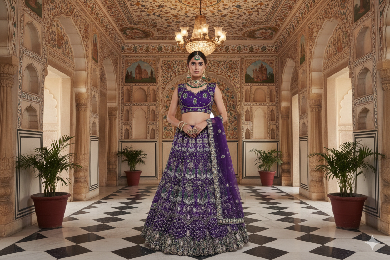 BRIDAL GHAGRA ODHNI