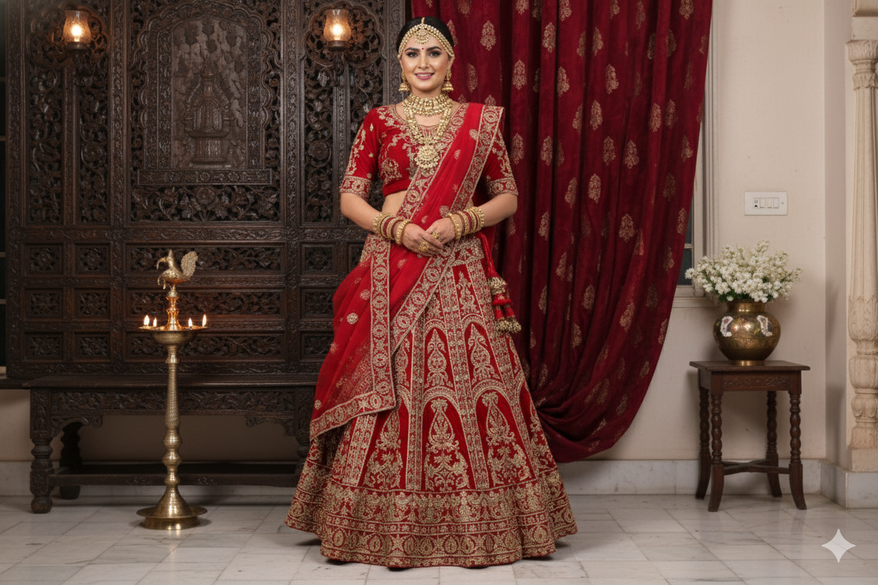 BRIDAL GHAGRA ODHNI