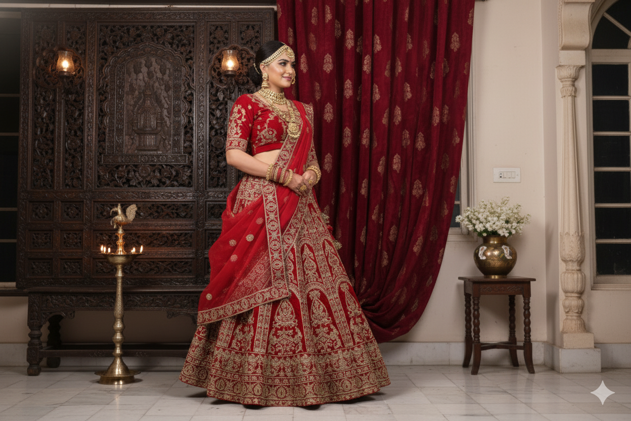 BRIDAL GHAGRA ODHNI