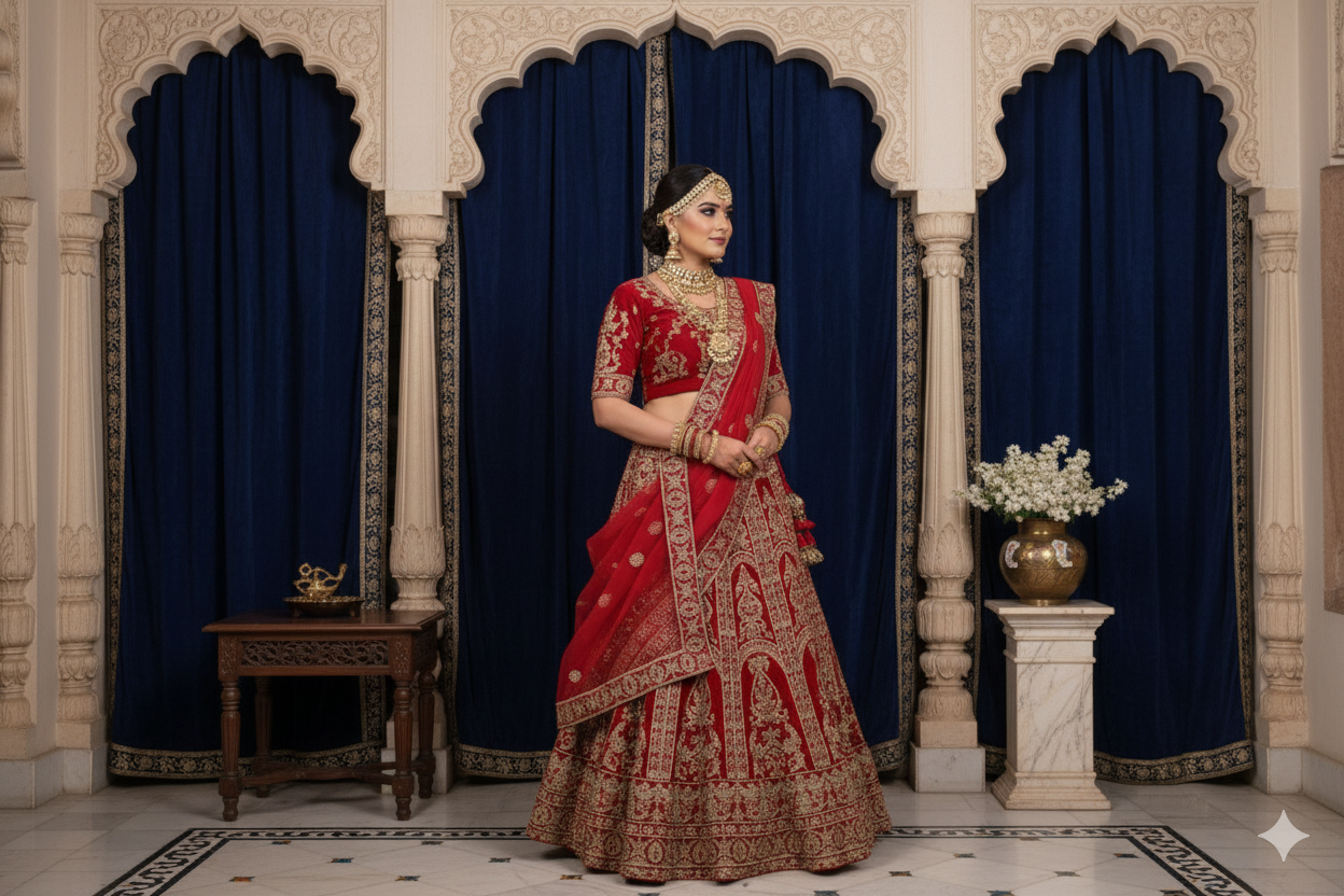 BRIDAL GHAGRA ODHNI