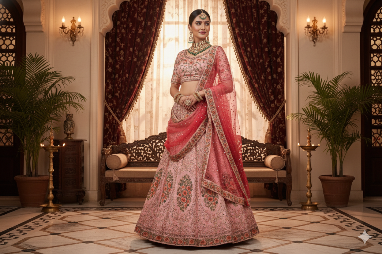 BRIDAL GHAGRA ODHNI
