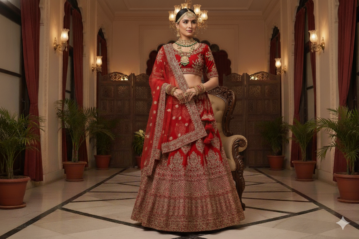 BRIDAL GHAGRA ODHNI