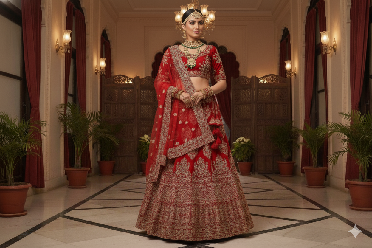BRIDAL GHAGRA ODHNI