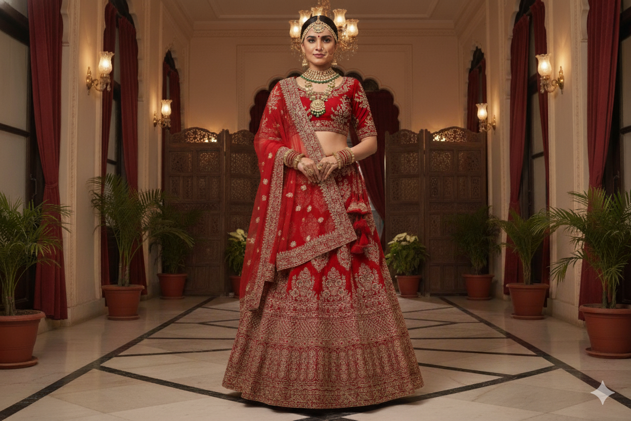 BRIDAL GHAGRA ODHNI