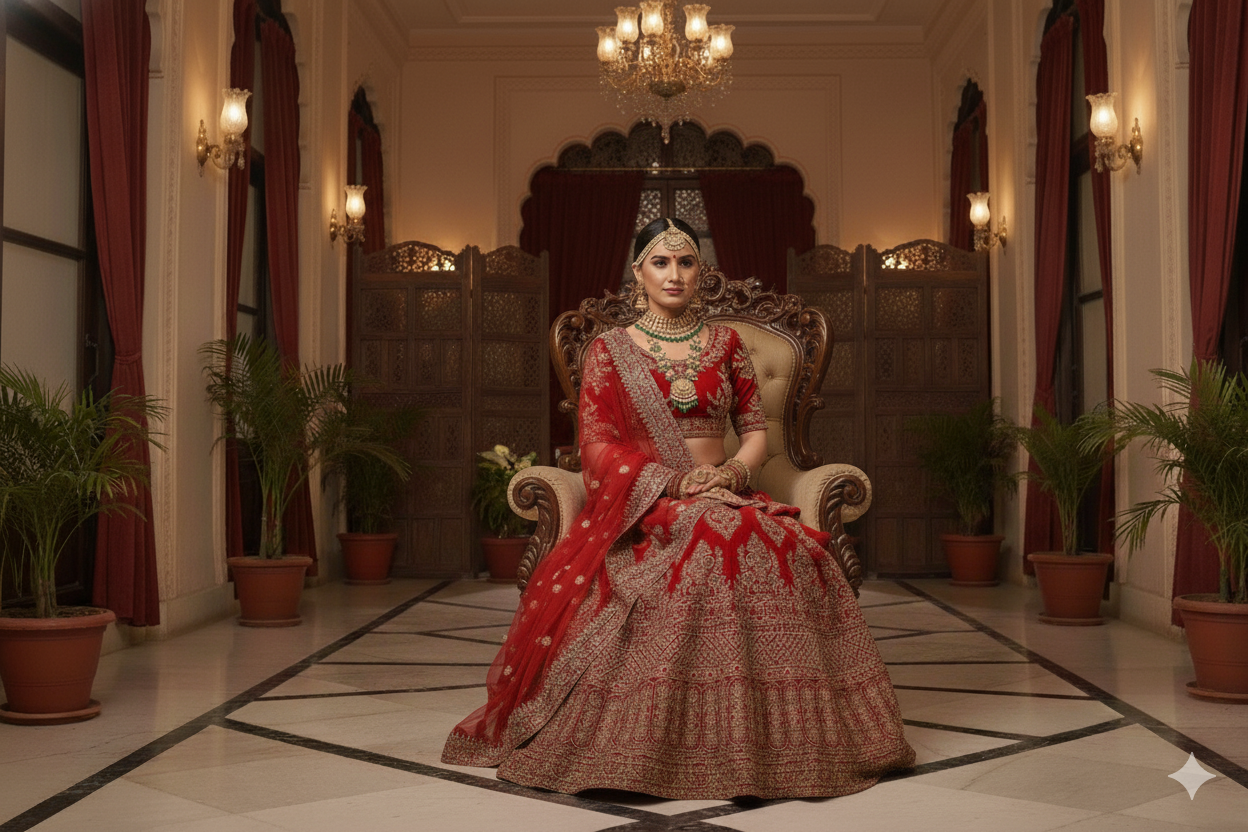BRIDAL GHAGRA ODHNI
