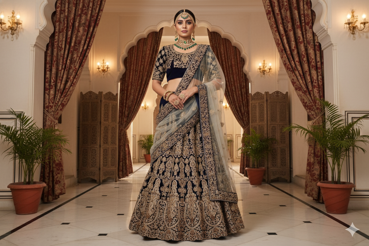 BRIDAL GHAGRA ODHNI