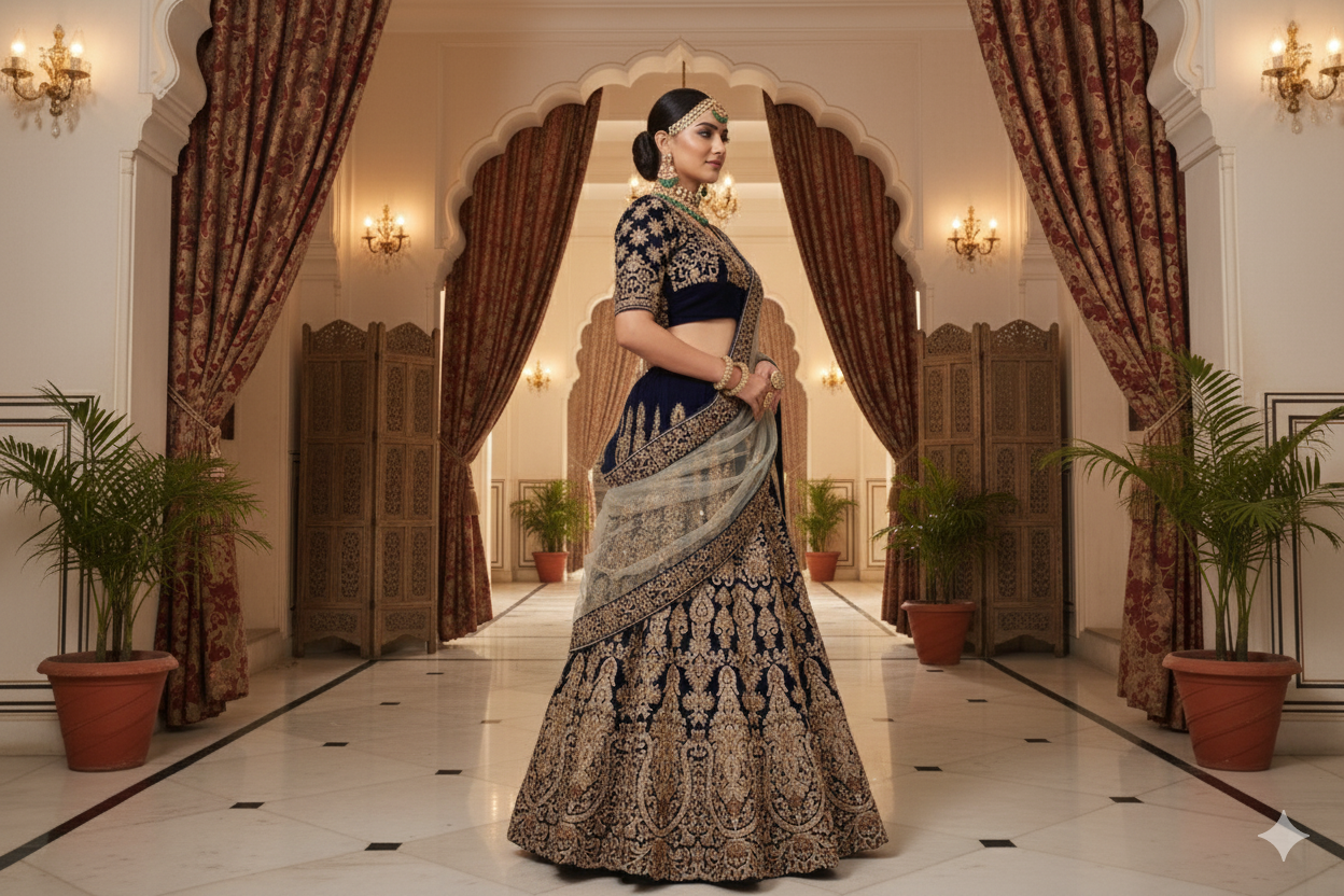 BRIDAL GHAGRA ODHNI