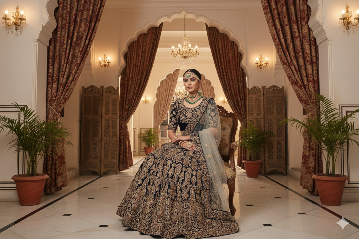 BRIDAL GHAGRA ODHNI