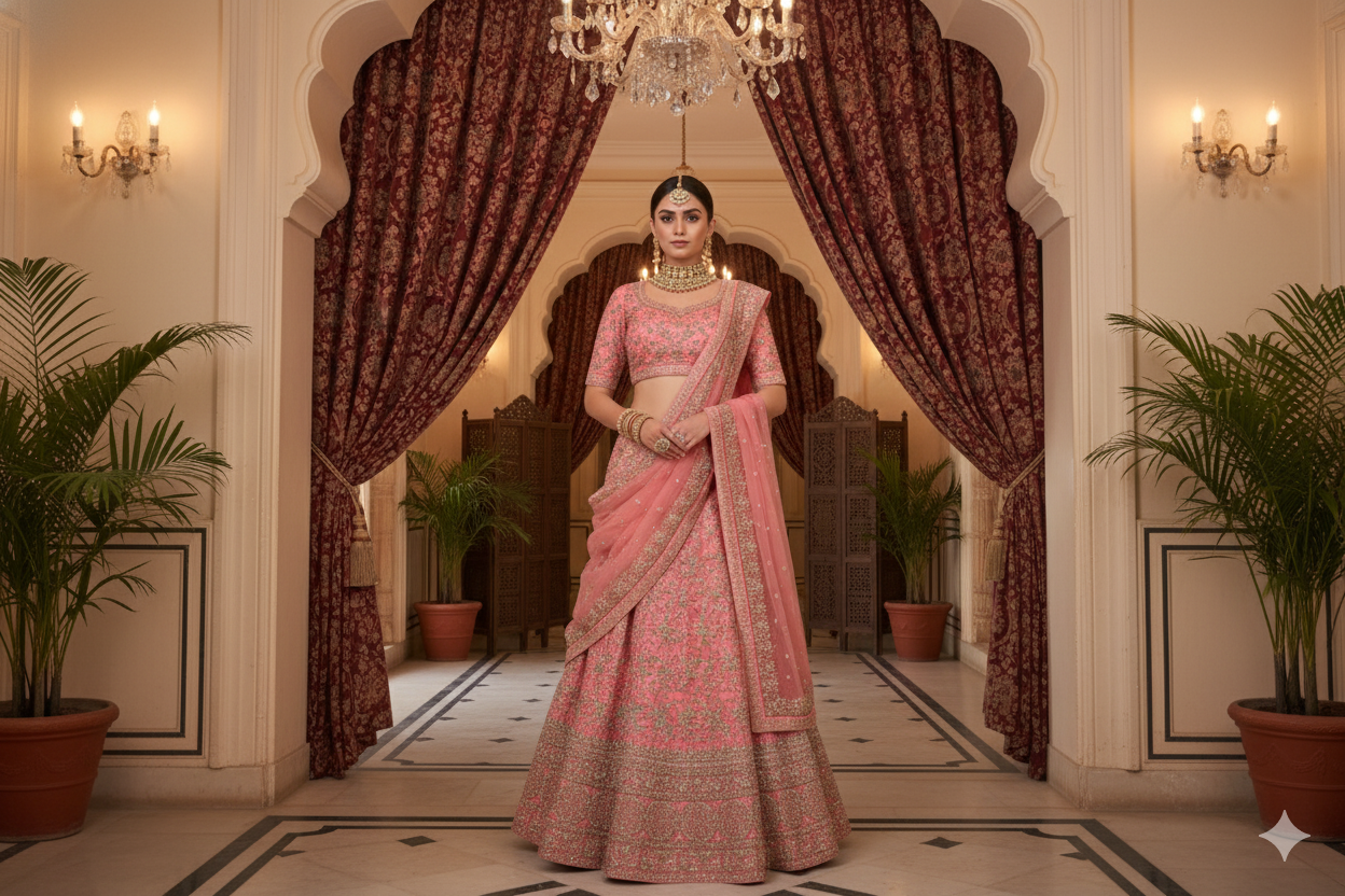 BRIDAL GHAGRA ODHNI