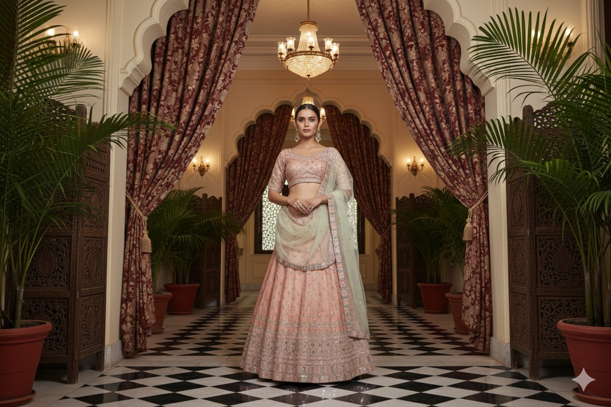 BRIDAL GHAGRA ODHNI