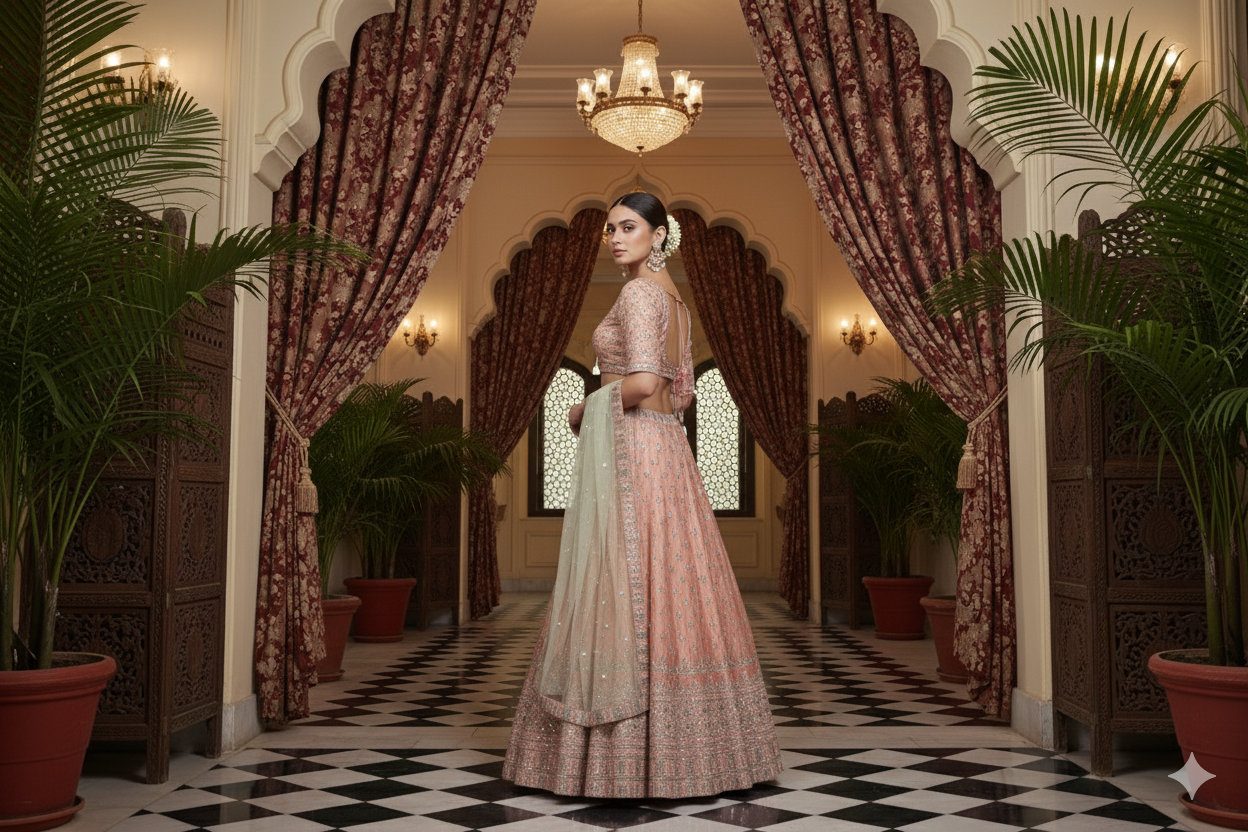 BRIDAL GHAGRA ODHNI