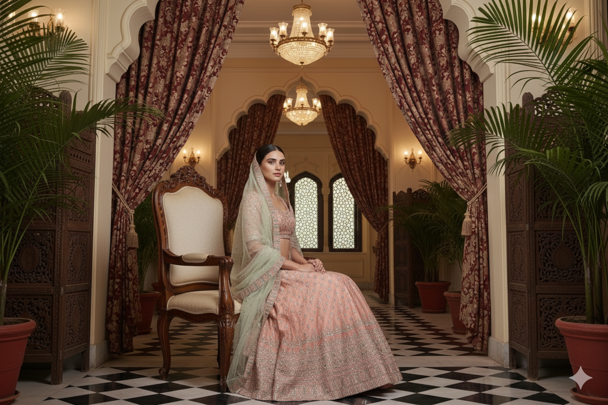 BRIDAL GHAGRA ODHNI