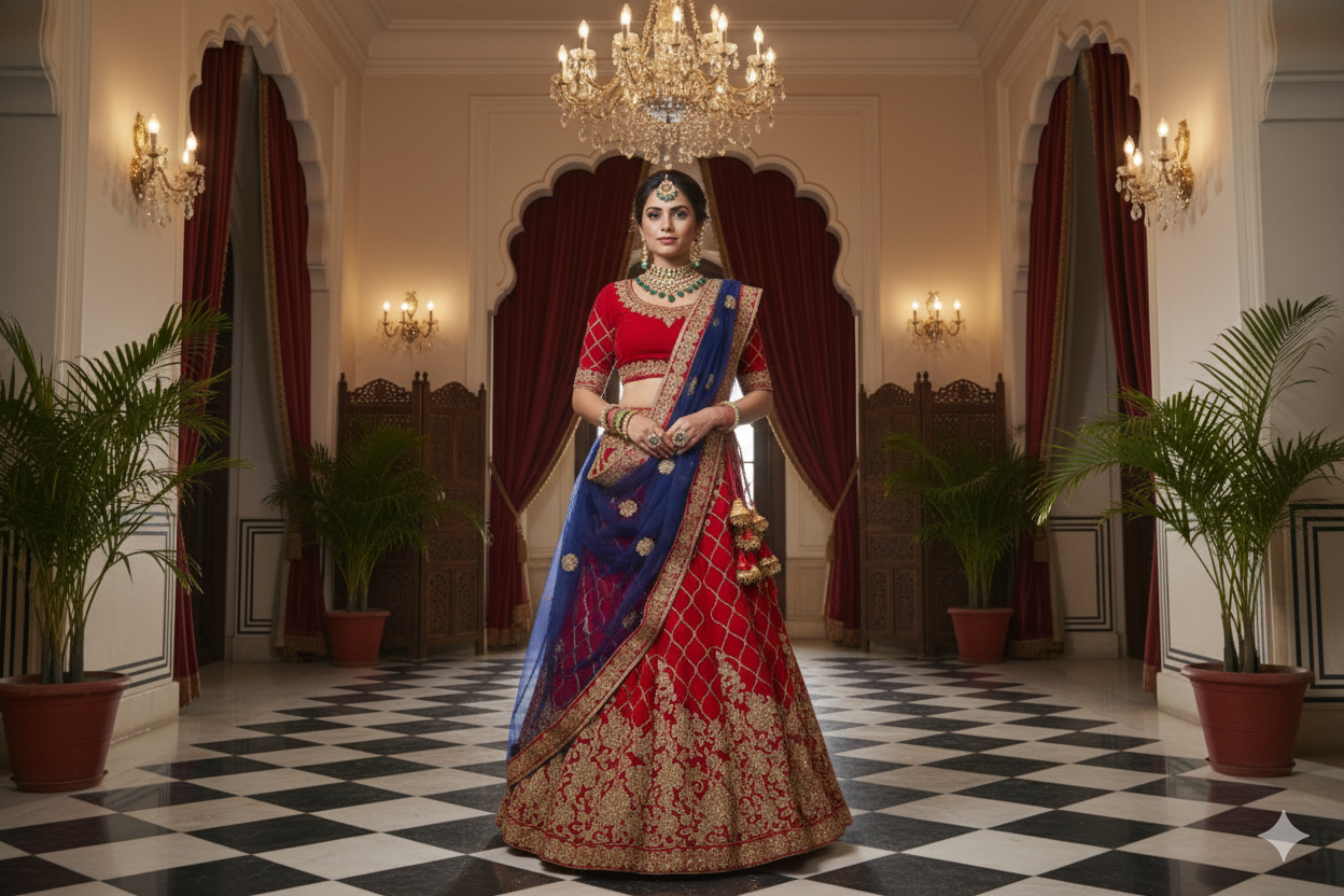 BRIDAL GHAGRA ODHNI
