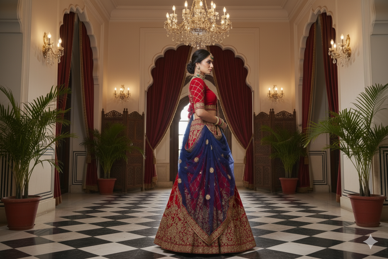BRIDAL GHAGRA ODHNI
