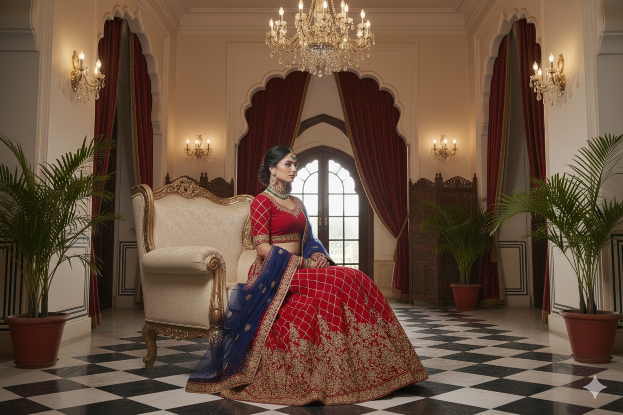 BRIDAL GHAGRA ODHNI