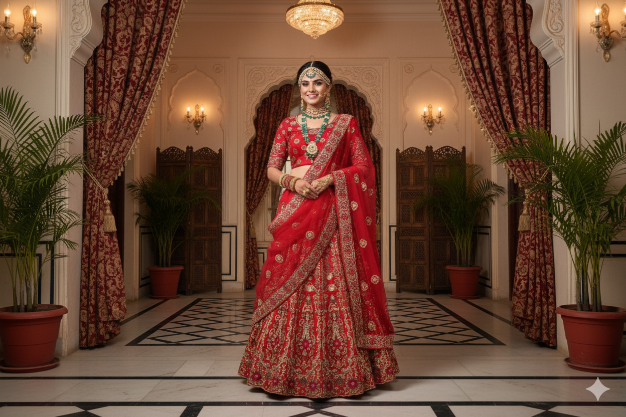 BRIDAL GHAGRA ODHNI
