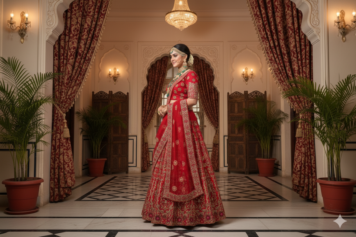 BRIDAL GHAGRA ODHNI