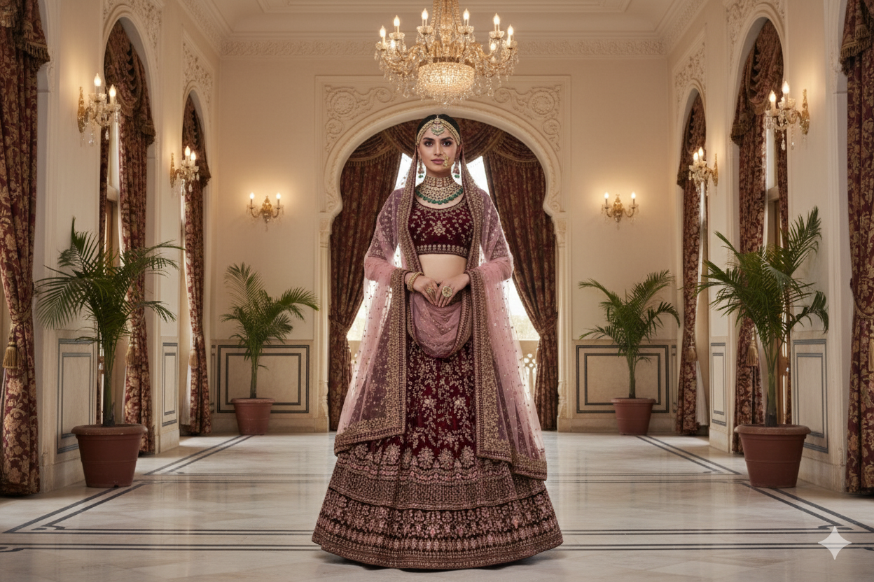 BRIDAL GHAGRA ODHNI