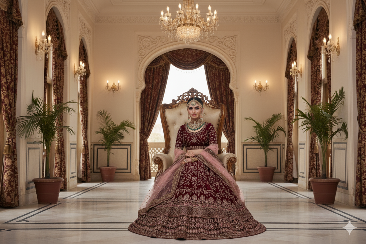 BRIDAL GHAGRA ODHNI