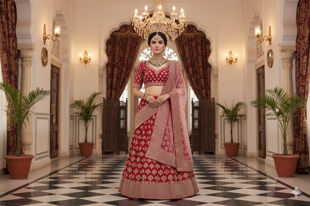 BRIDAL GHAGRA ODHNI