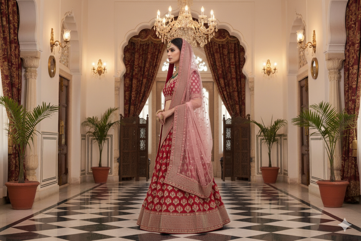 BRIDAL GHAGRA ODHNI