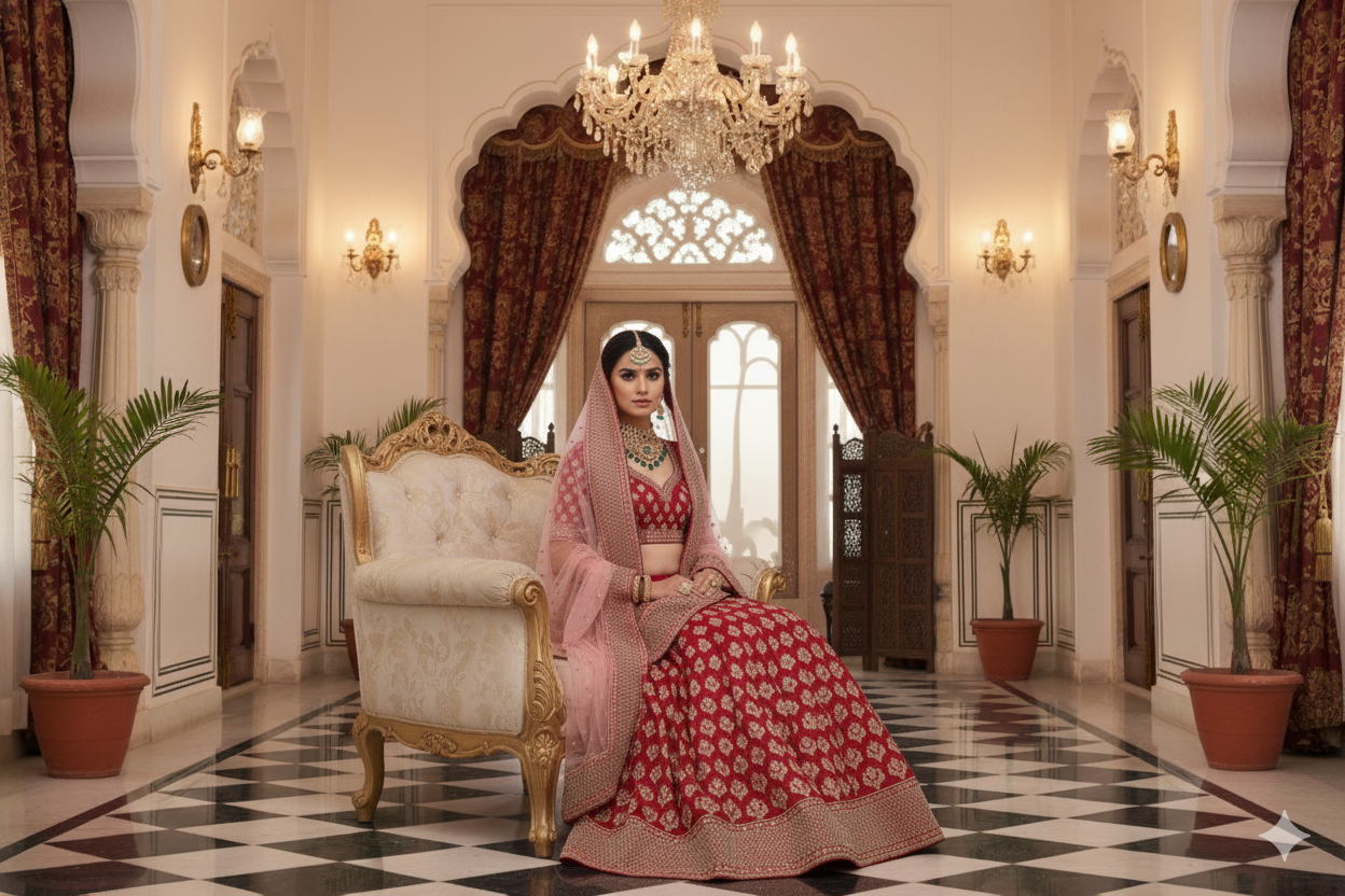 BRIDAL GHAGRA ODHNI