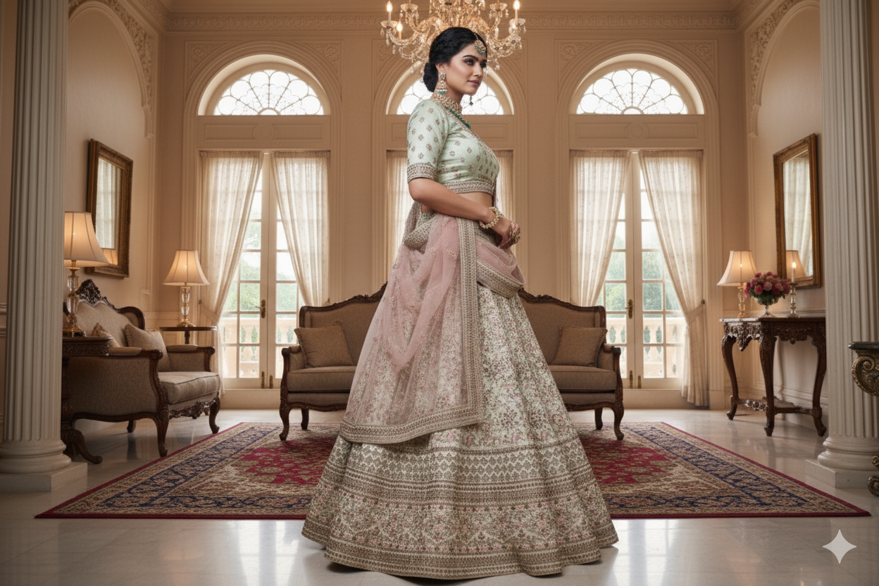 BRIDAL GHAGRA ODHNI