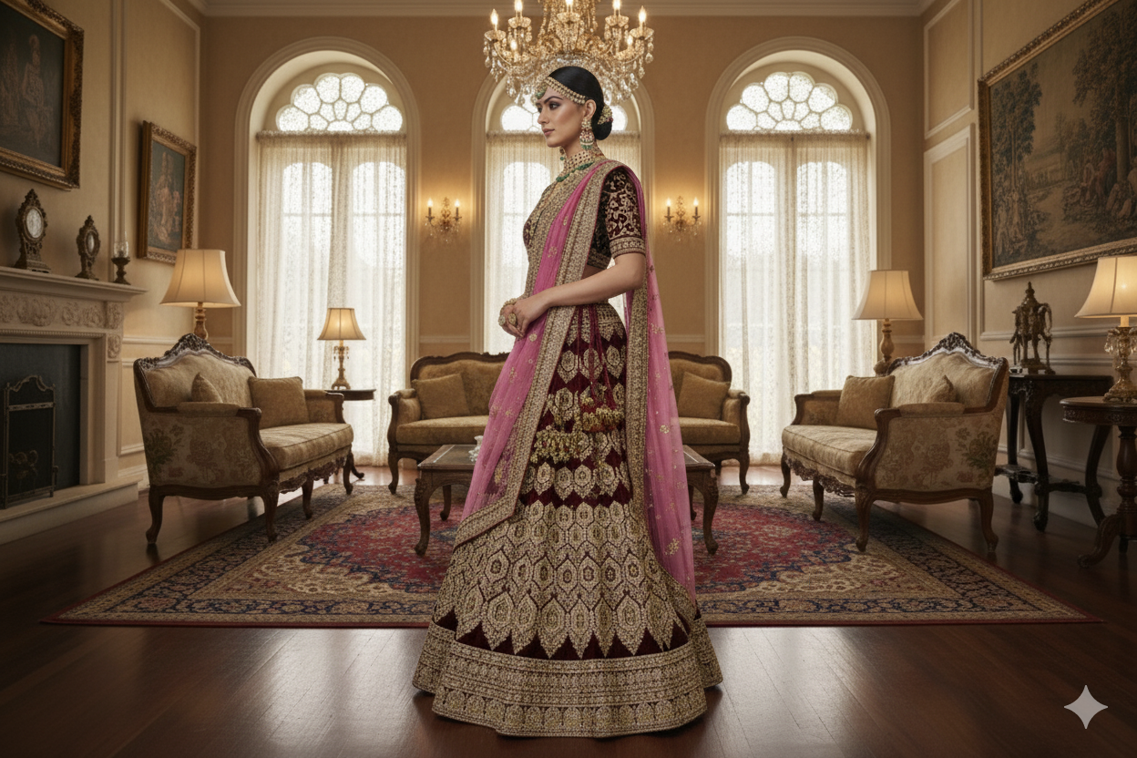 BRIDAL GHAGRA ODHNI