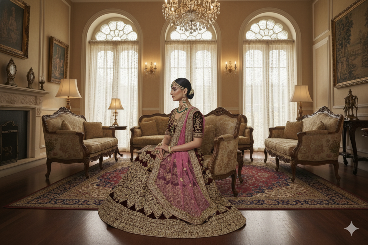 BRIDAL GHAGRA ODHNI