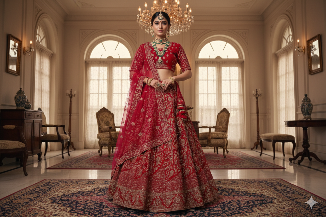 BRIDAL GHAGRA ODHNI