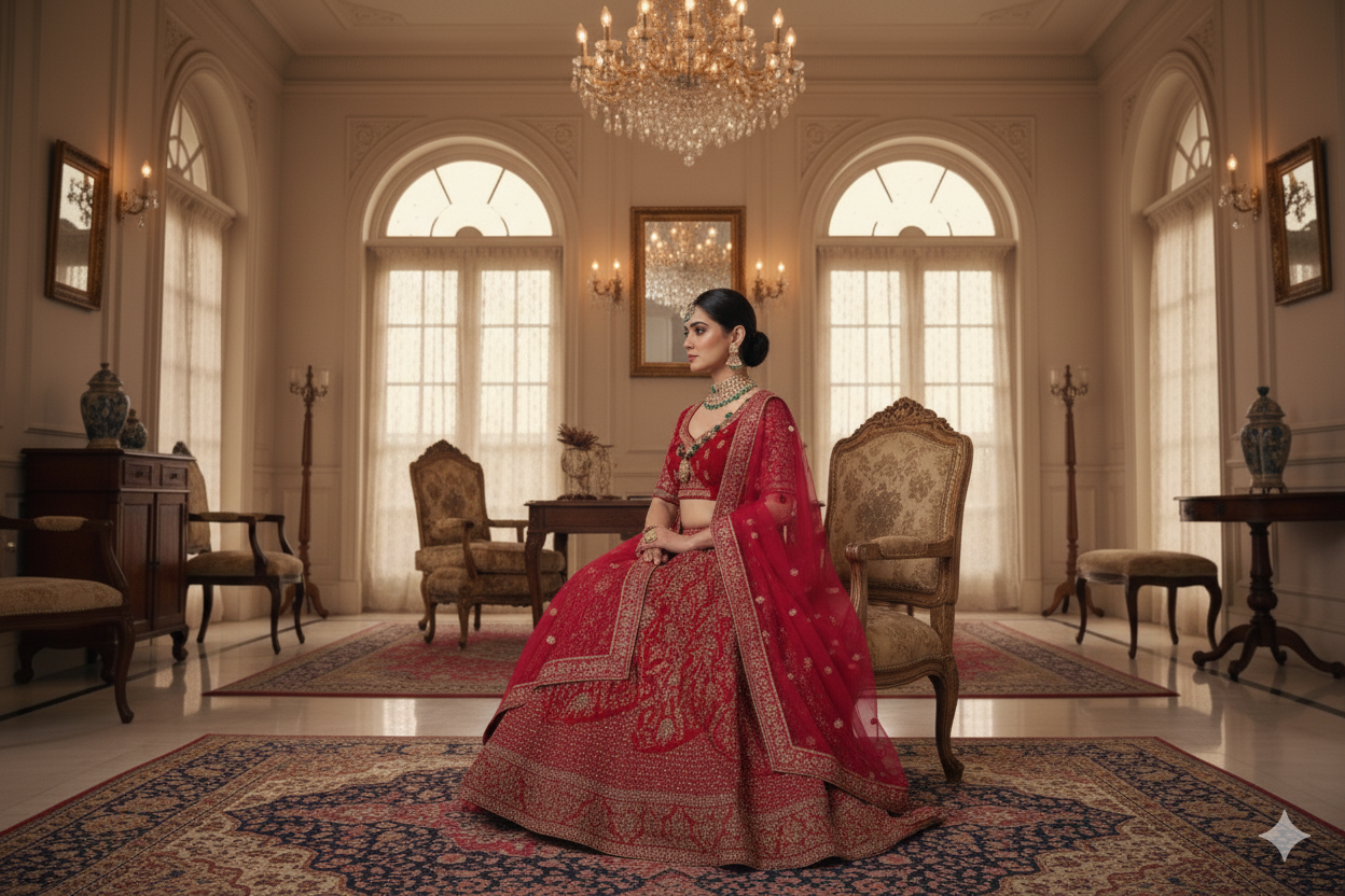 BRIDAL GHAGRA ODHNI